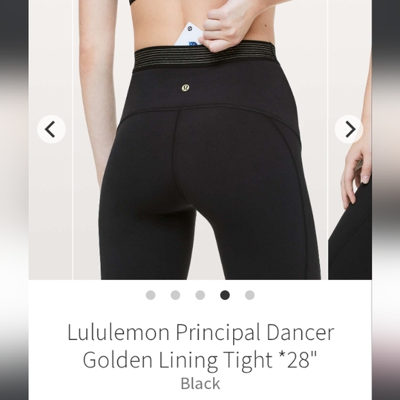 Lululemon Principal Dancer black 8 leggings - Picture 3 of 9